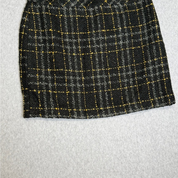 Loft Plaid Black and Yellow Women's Skirt - Picture 2 of 3